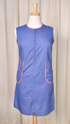 1960s Vintage Chambray House Coat