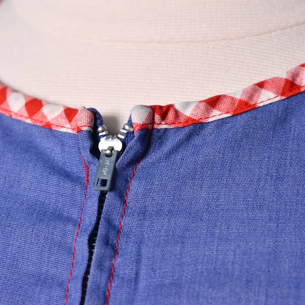 1960s Vintage Chambray House Coat