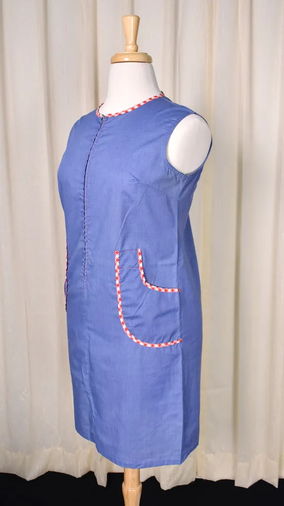 1960s Vintage Chambray House Coat