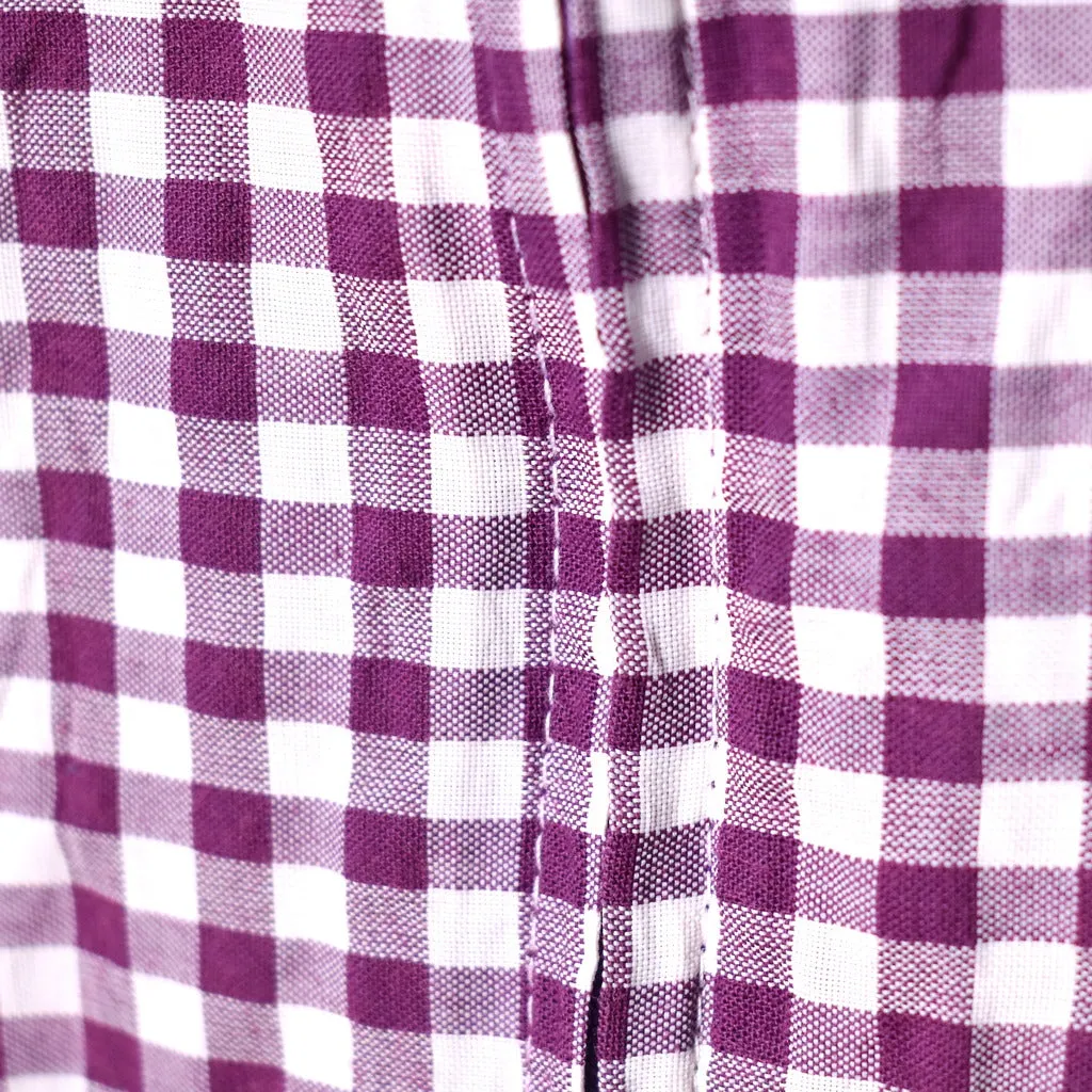 1960s Vintage Purple Gingham House Coat