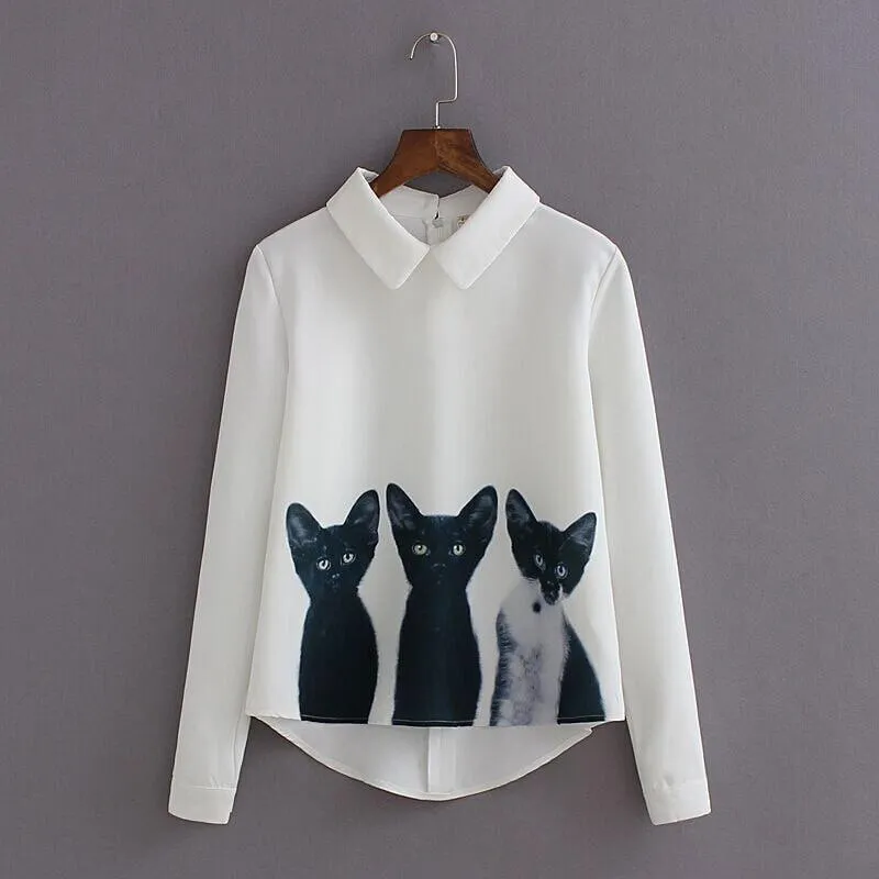 3 Cats Long Sleeve Top