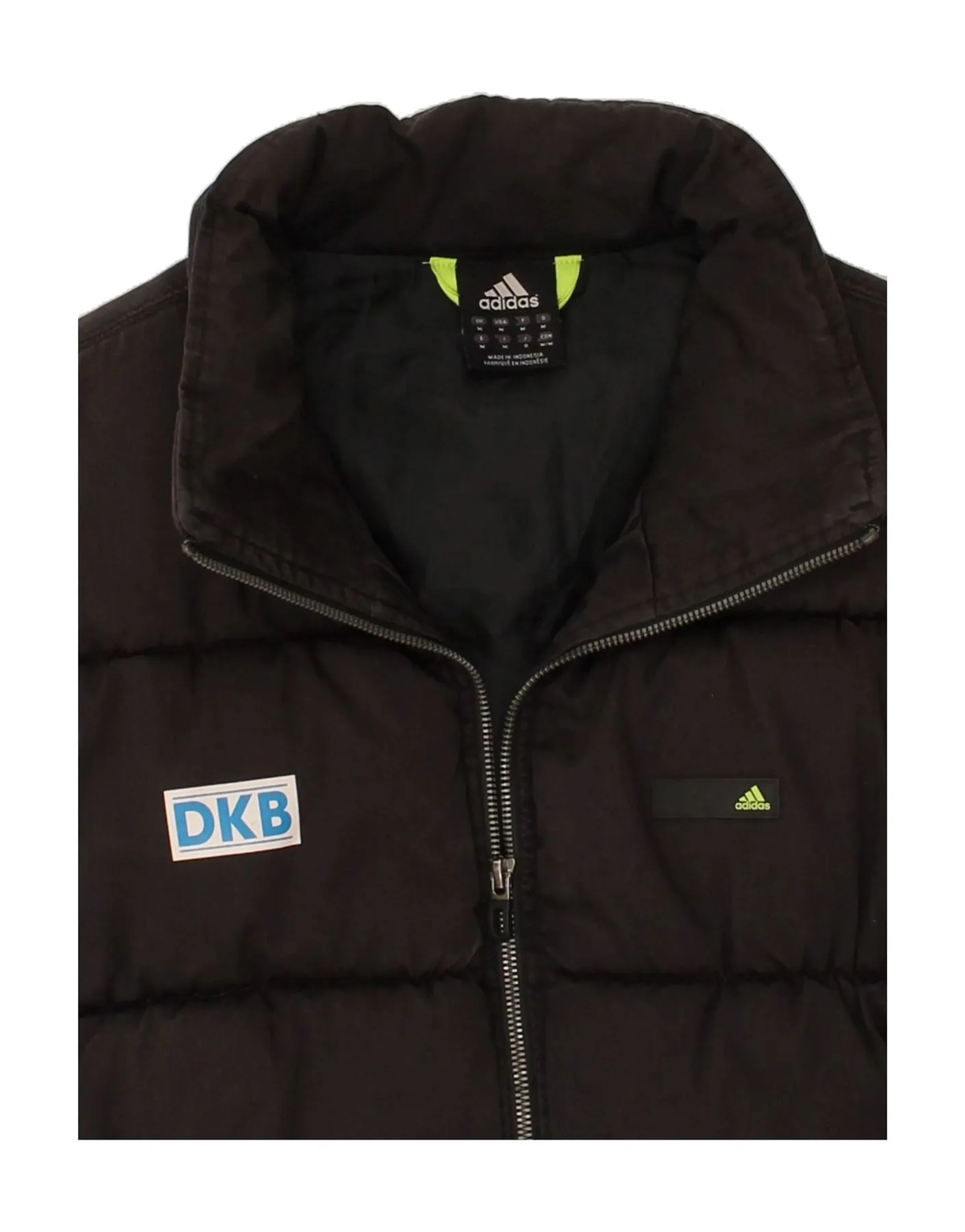 ADIDAS Mens Padded Gilet UK 38 Medium Black Cotton