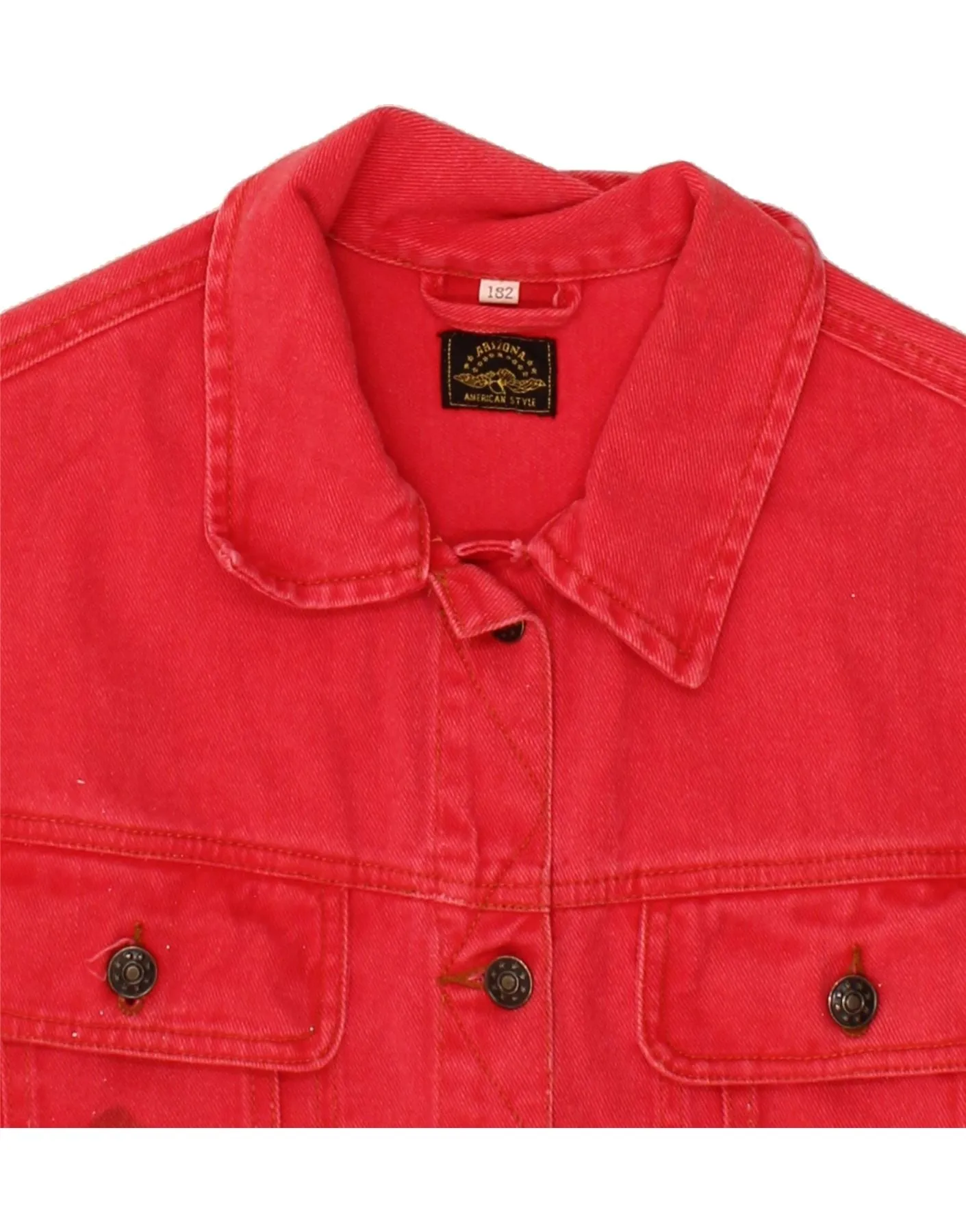 ARIZONA Womens Denim Gilet UK 16 Large Red Cotton