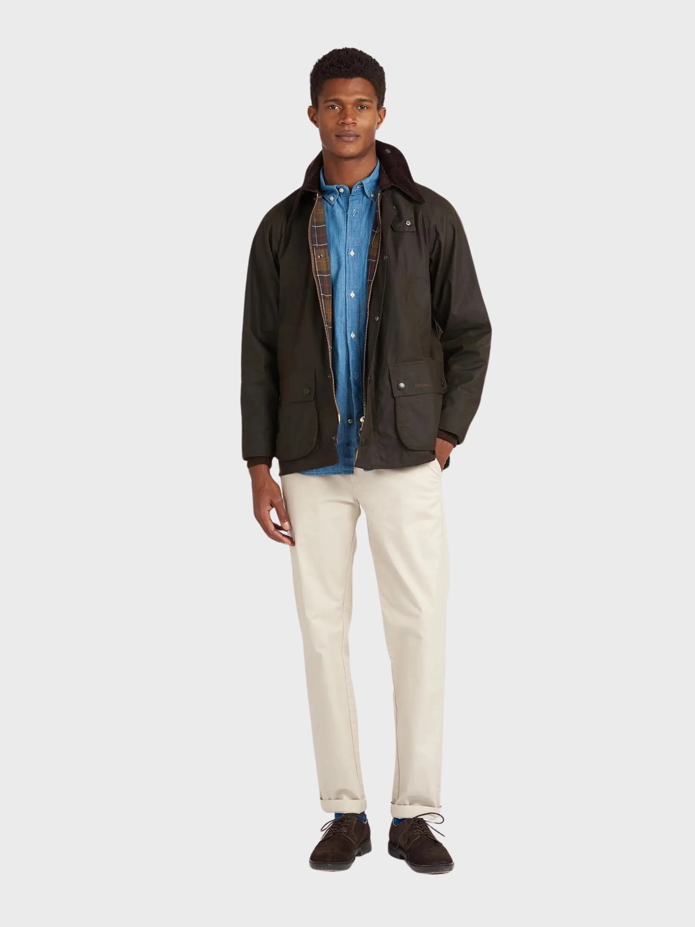 Barbour Bedale Wax Coat - Olive