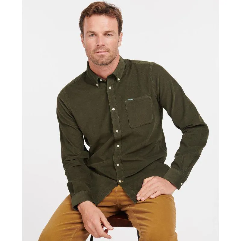 Barbour Ramsey Corduroy Mens Tailored Shirt - Forest