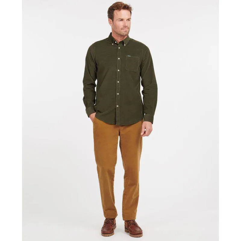 Barbour Ramsey Corduroy Mens Tailored Shirt - Forest