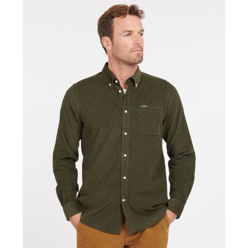 Barbour Ramsey Corduroy Mens Tailored Shirt - Forest