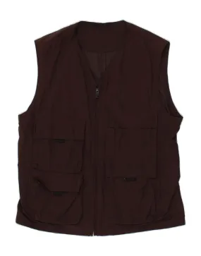 BELFE Mens Utility Gilet UK 40 Large Brown Cotton