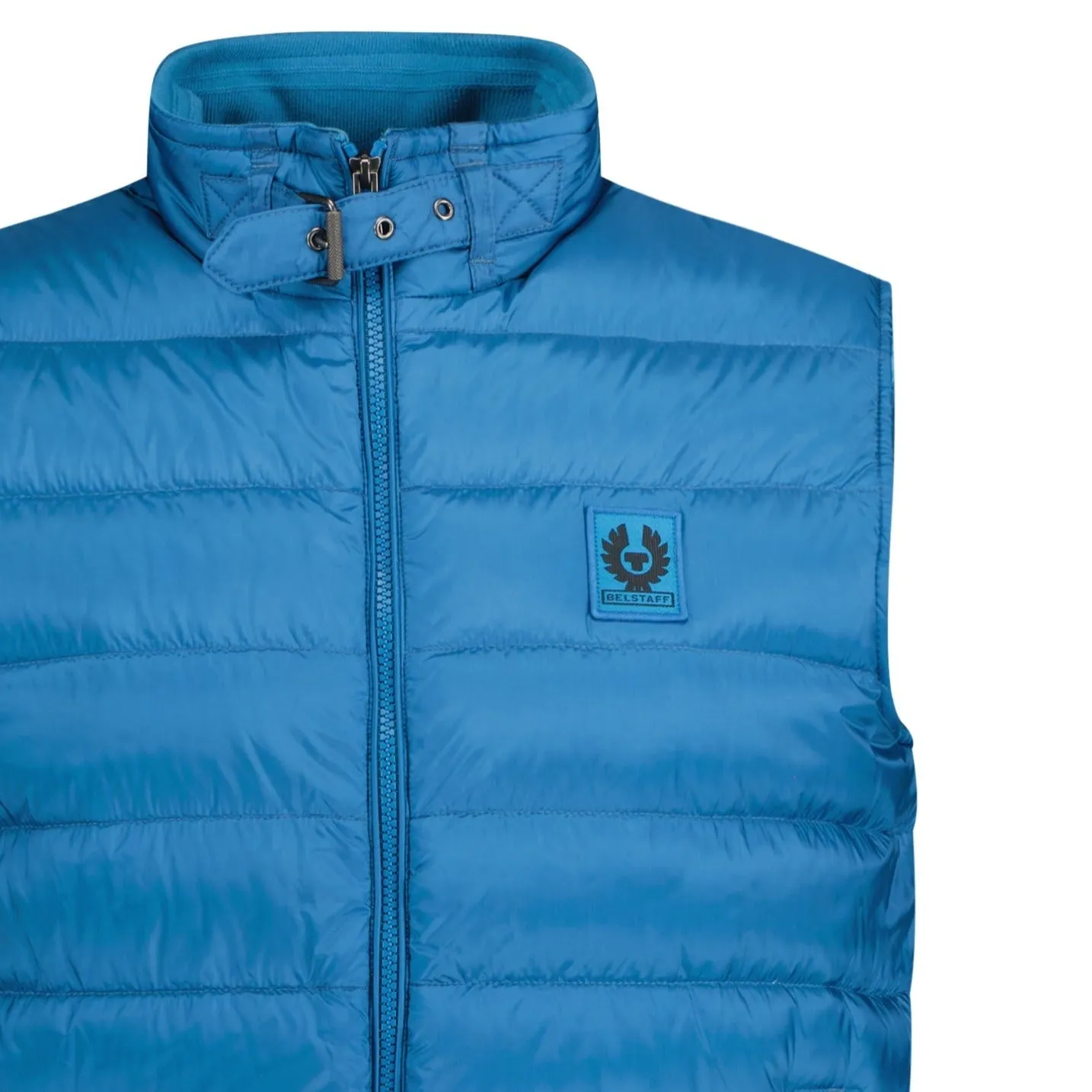 Belstaff Padded Logo Patch Gilet Blue