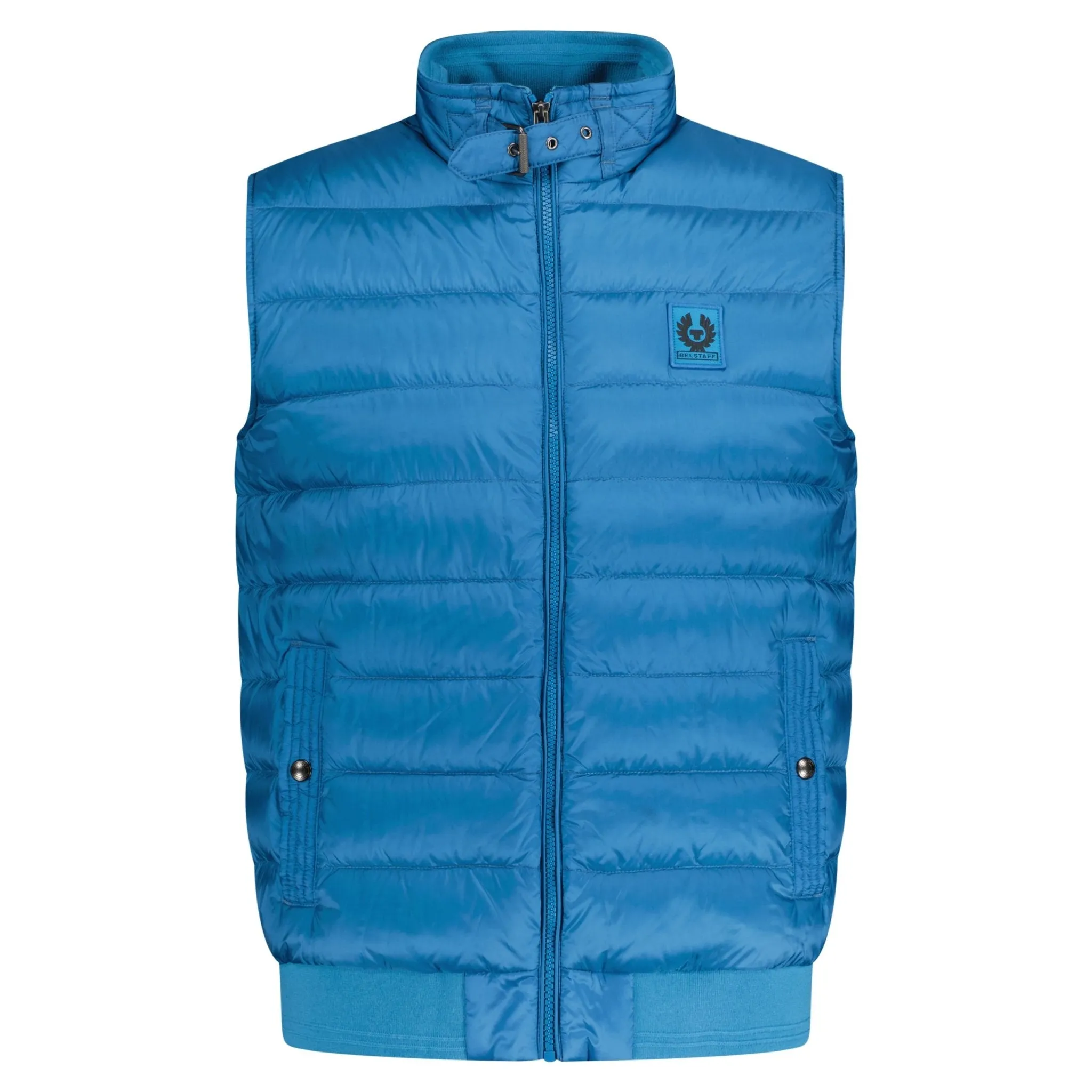 Belstaff Padded Logo Patch Gilet Blue