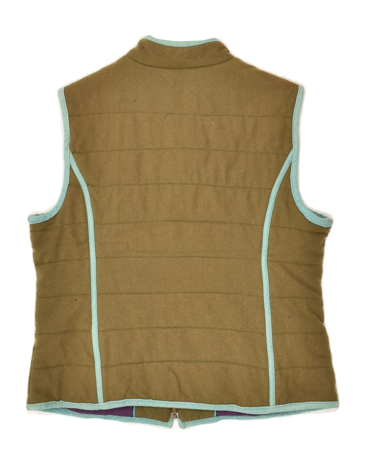 BODEN Womens Gilet UK 14 Large  Khaki Cotton