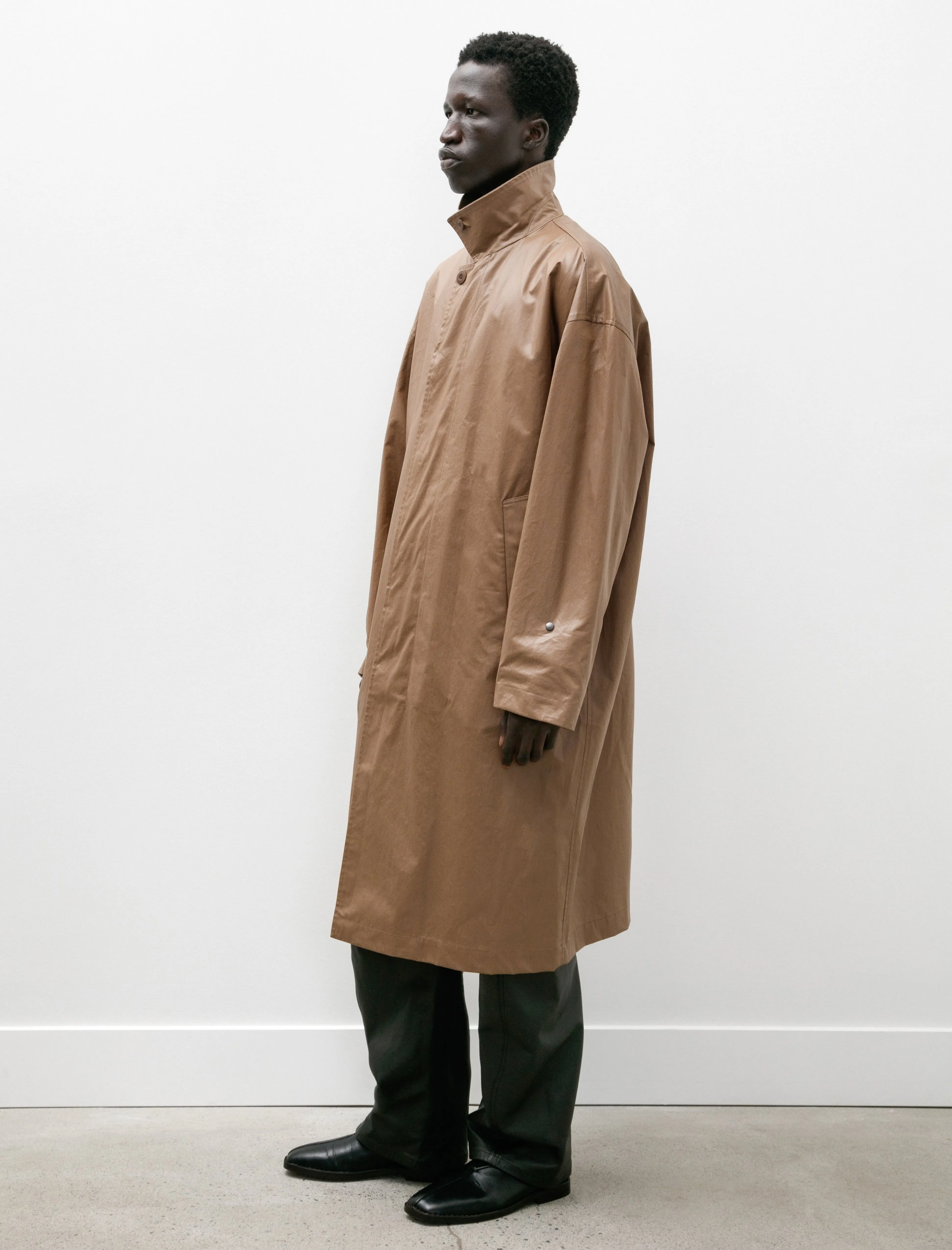 Boxy Rain Coat Havana