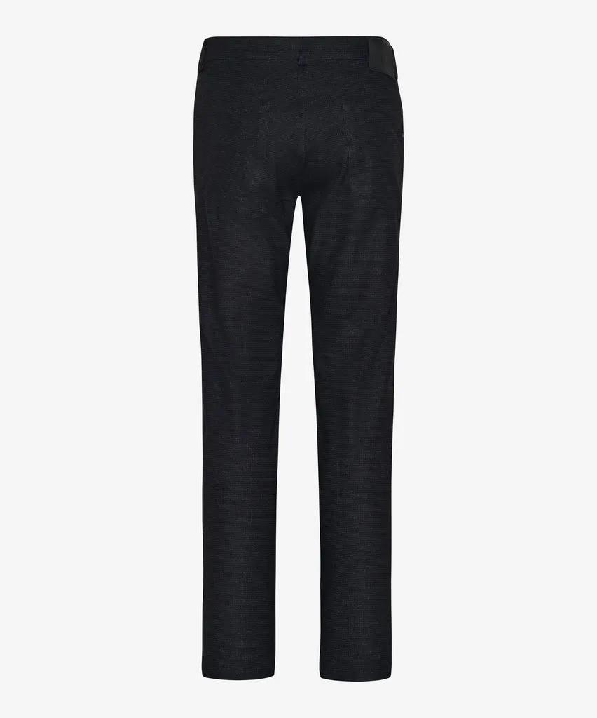 Brax Hi-Flex Anthracite Check Jersey 5-Pocket Pant