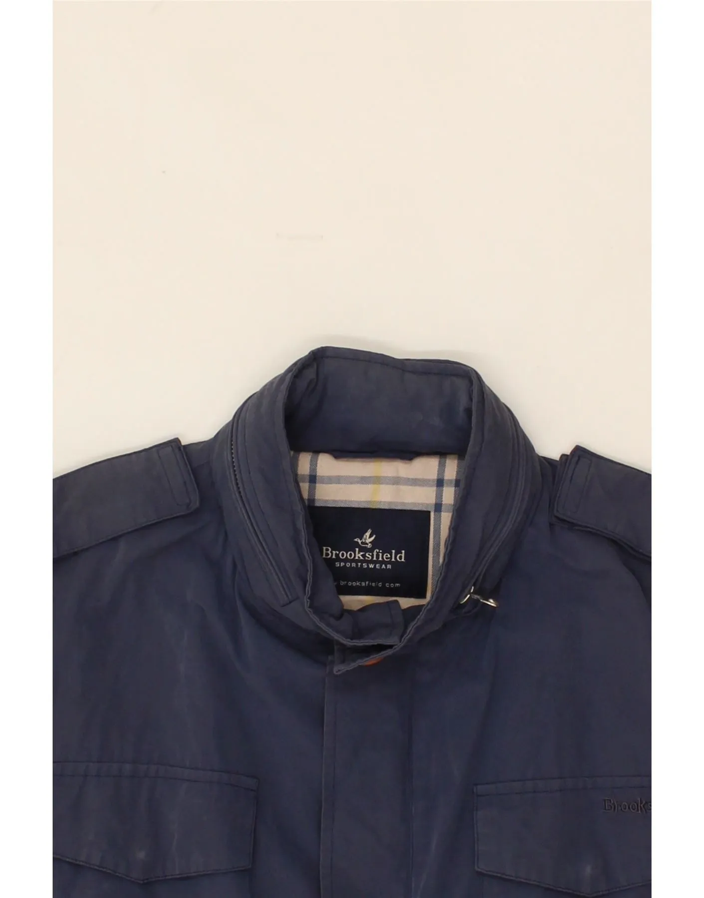 BROOKSFIELD Mens Utility Gilet UK 36 Small Navy Blue Cotton