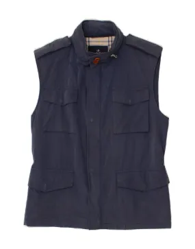 BROOKSFIELD Mens Utility Gilet UK 36 Small Navy Blue Cotton
