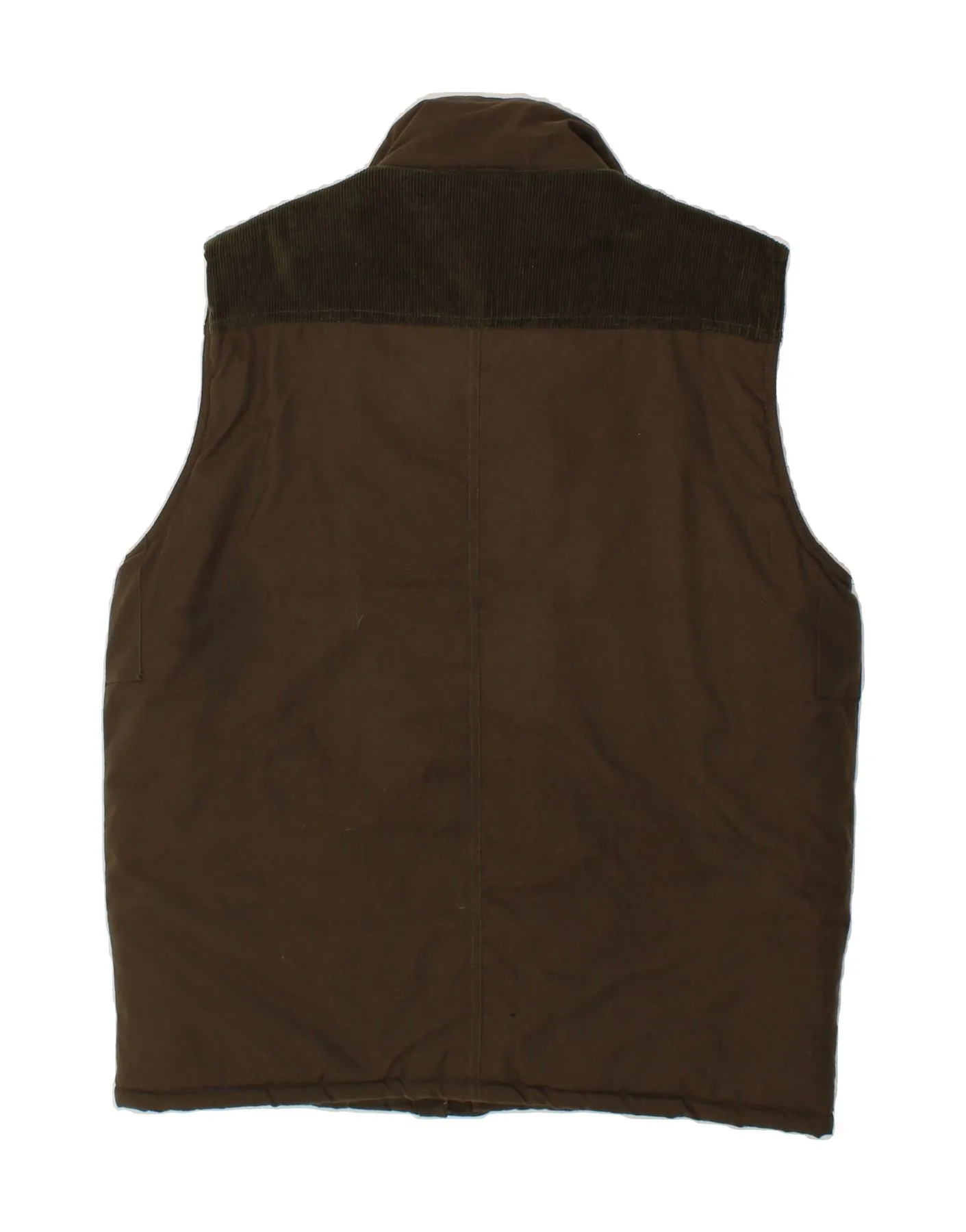 CHAMPION Mens Utility Gilet UK 40 Large Khaki Cotton