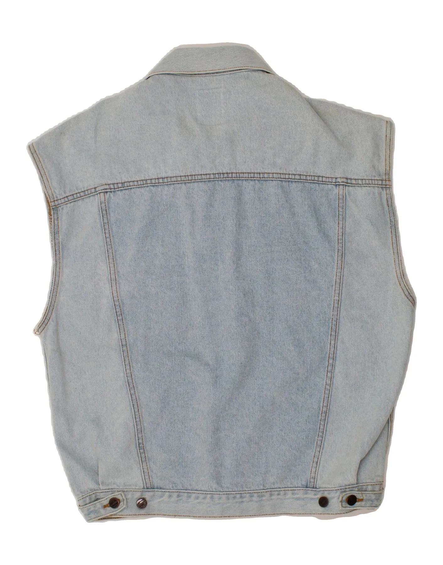 COSMOS Mens Denim Gilet UK 40 Large Blue Cotton