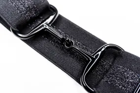 Dark Horse - 2" Black Snaffle  Elastic Belt