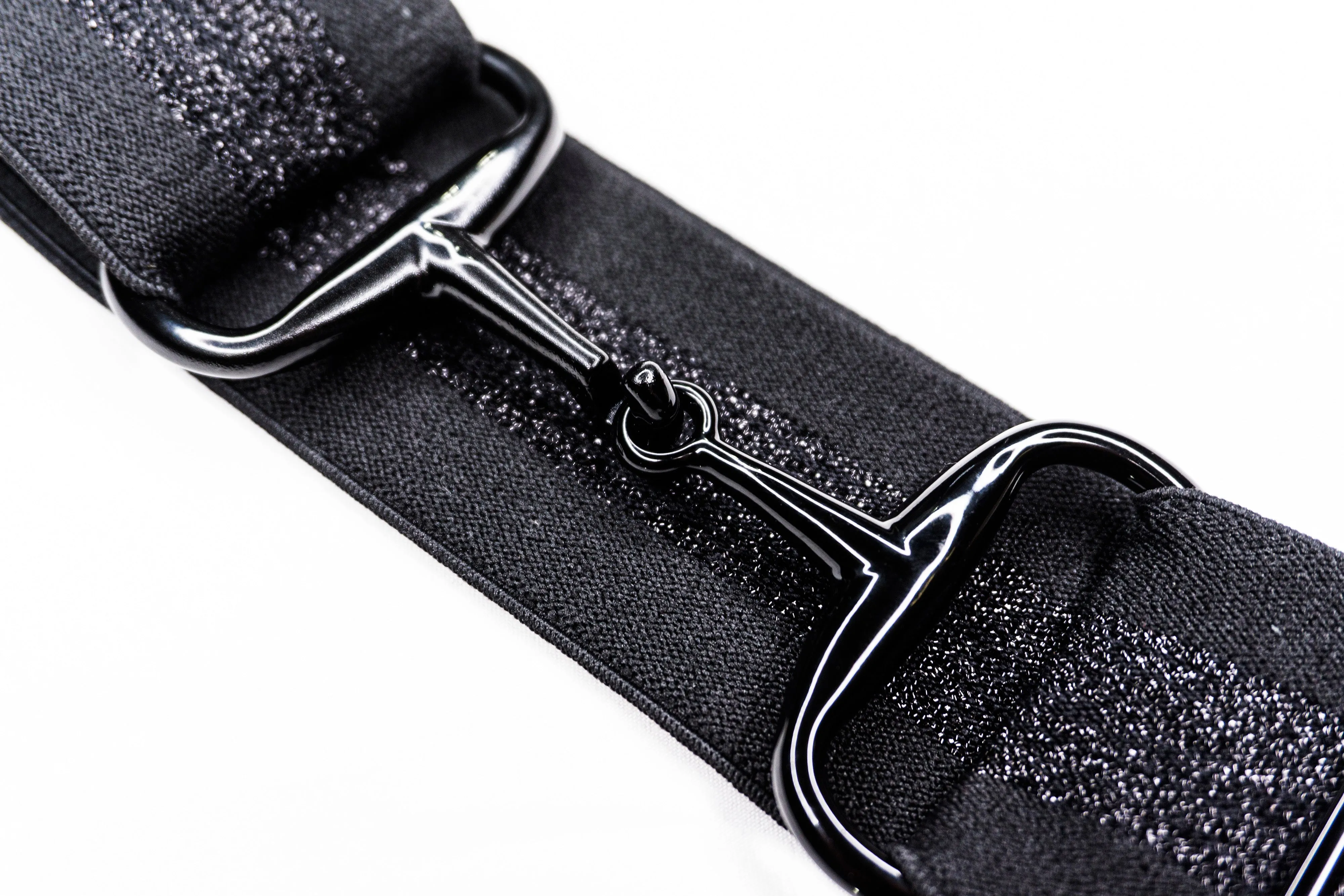 Dark Horse - 2" Black Snaffle  Elastic Belt