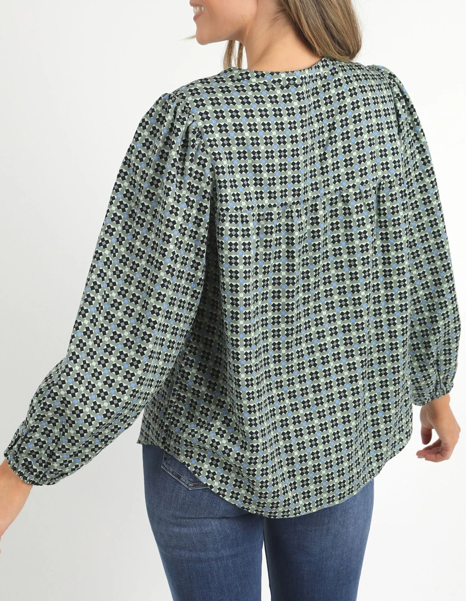 Elm - Tile Geo Print Blouse