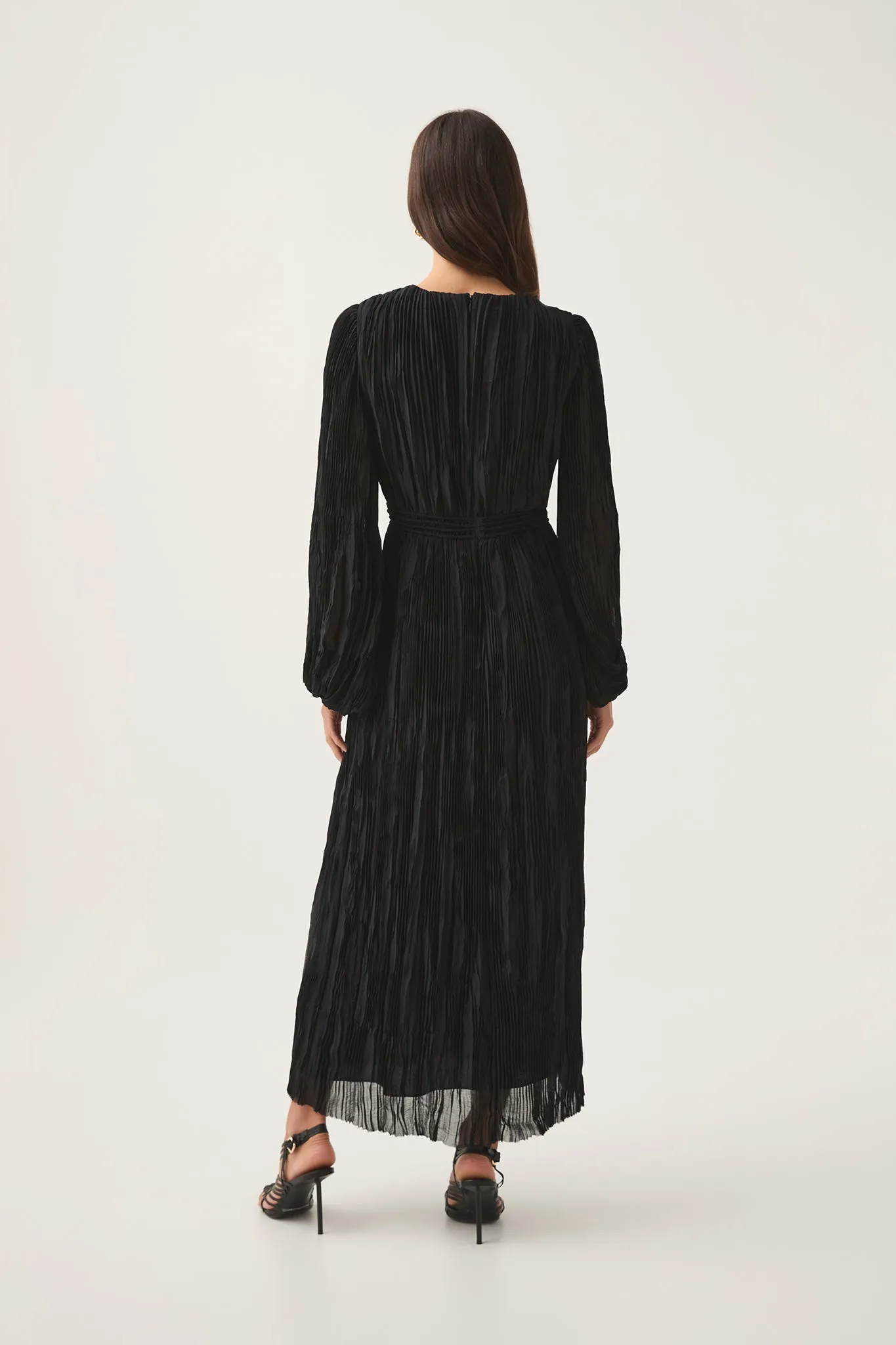 Genevieve Pleated Midi Dress
