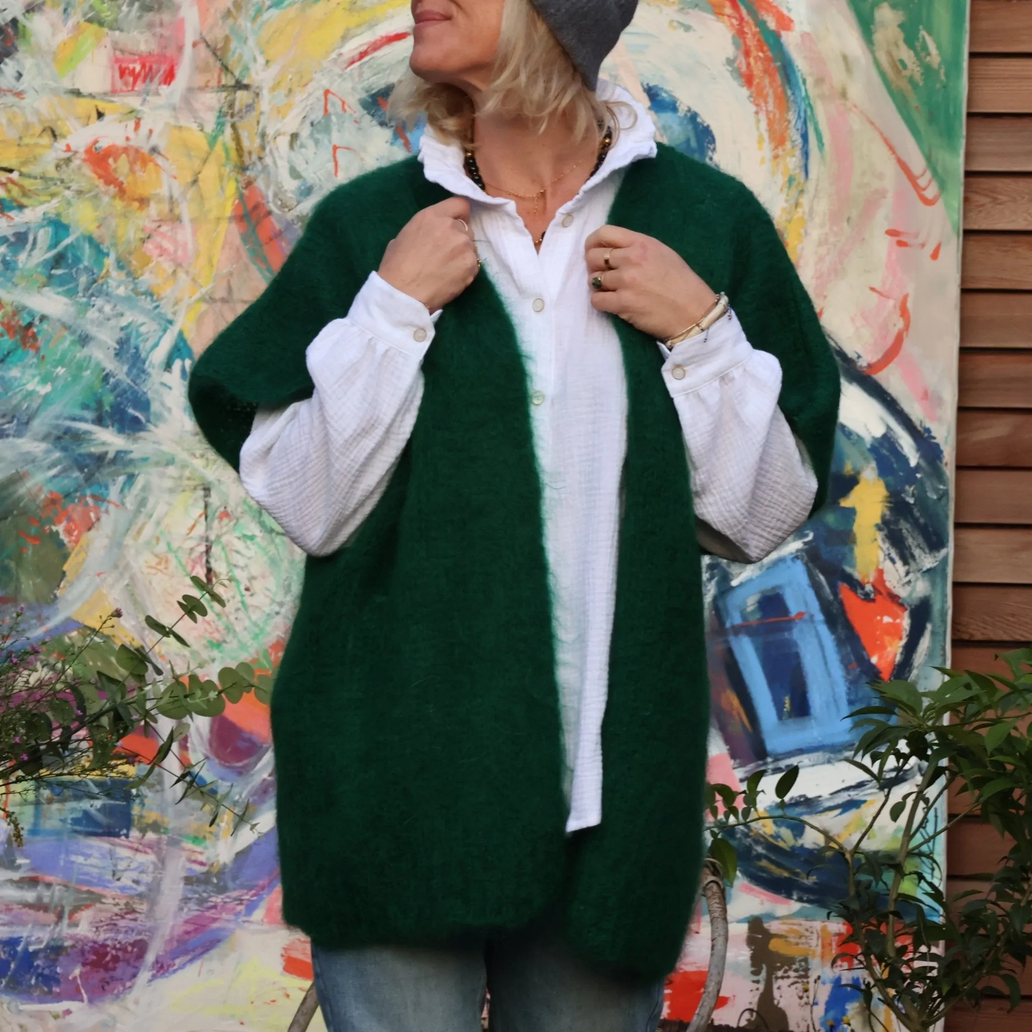 Gilet Naëlle vert émeraude
