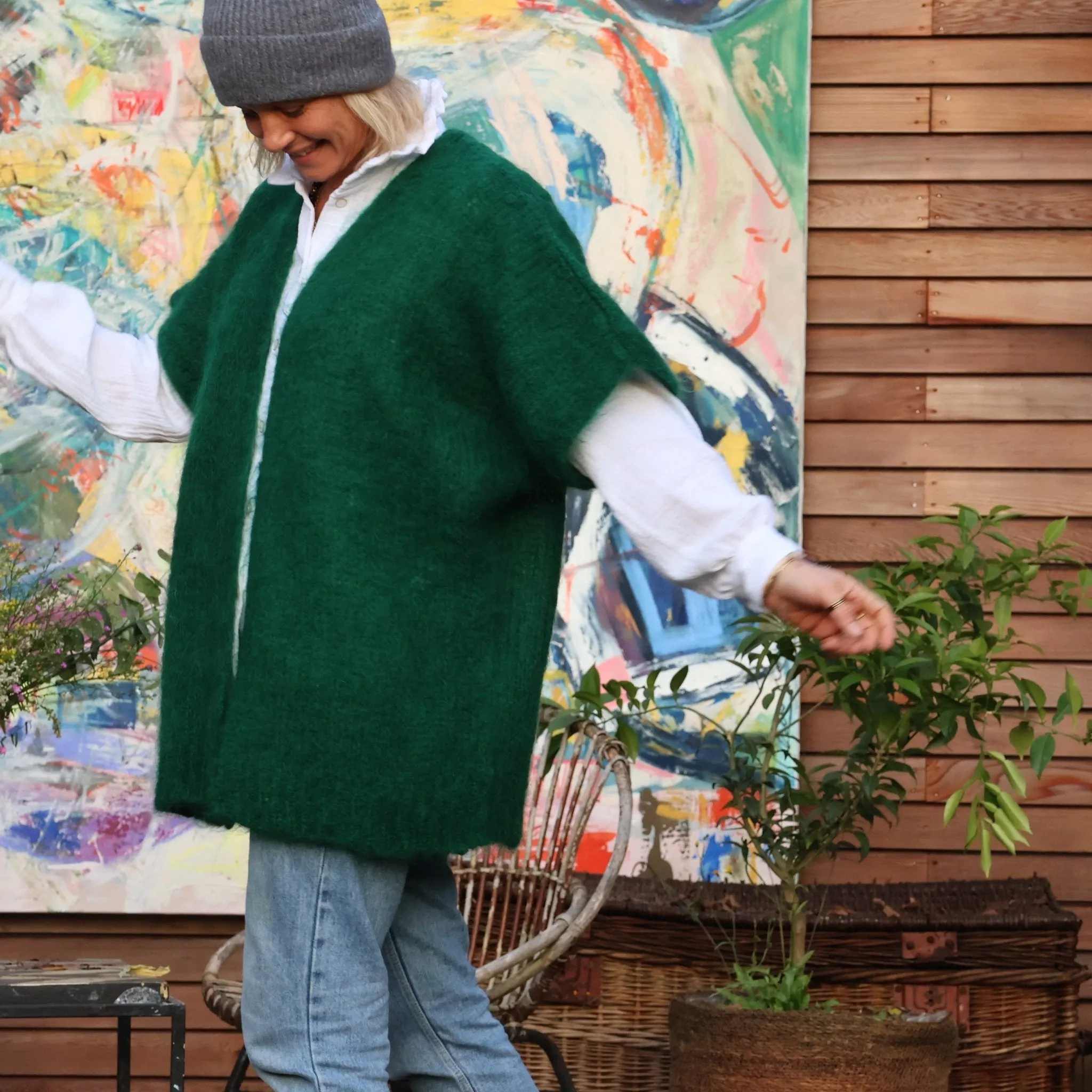 Gilet Naëlle vert émeraude