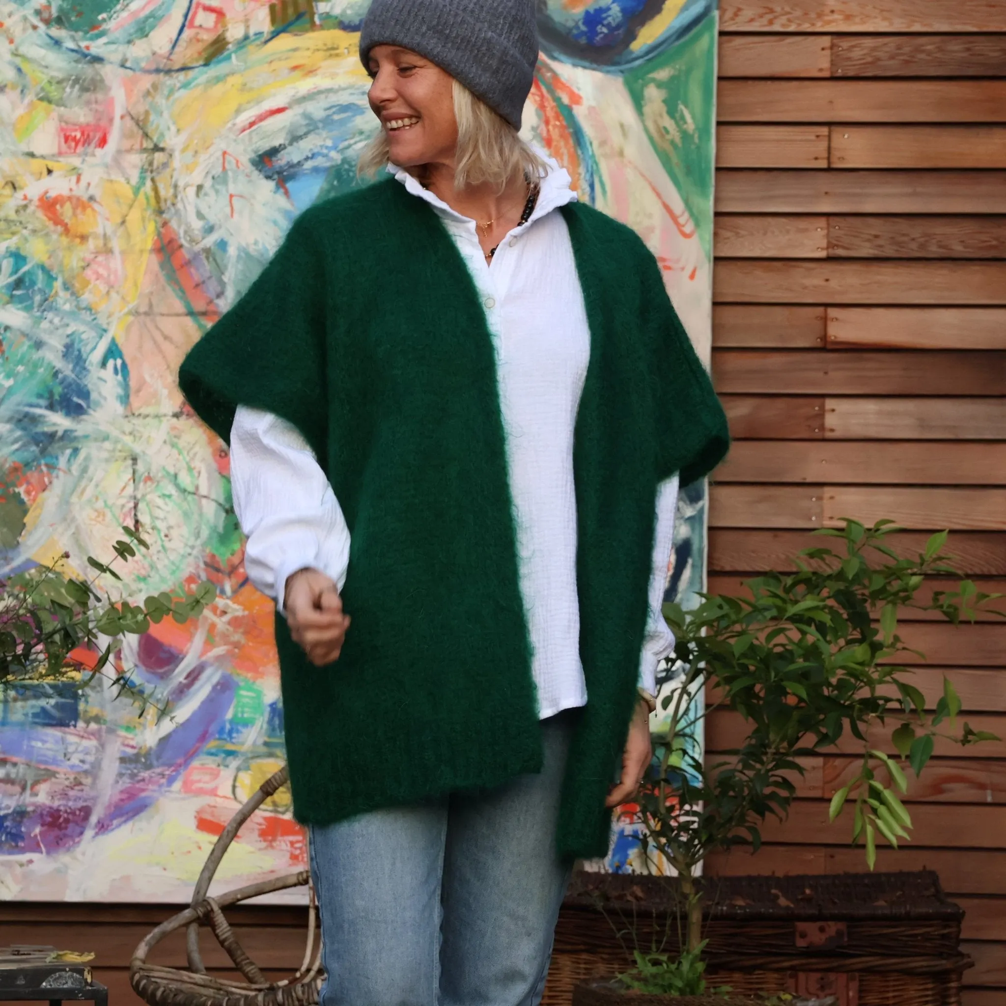 Gilet Naëlle vert émeraude