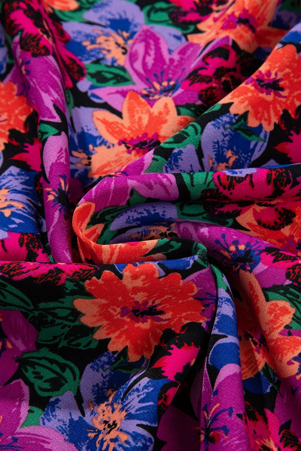 Gothic Outlaws Boho Floral Print Ruffle Sleeve Blouse 🌼 – Where Floral Meets Flirty & Fierce