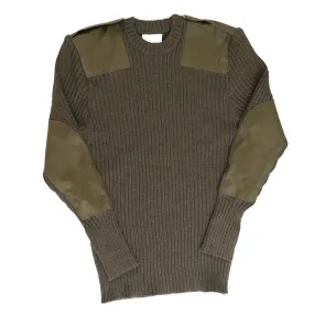 Issued British Army OD Green Wool Sweater