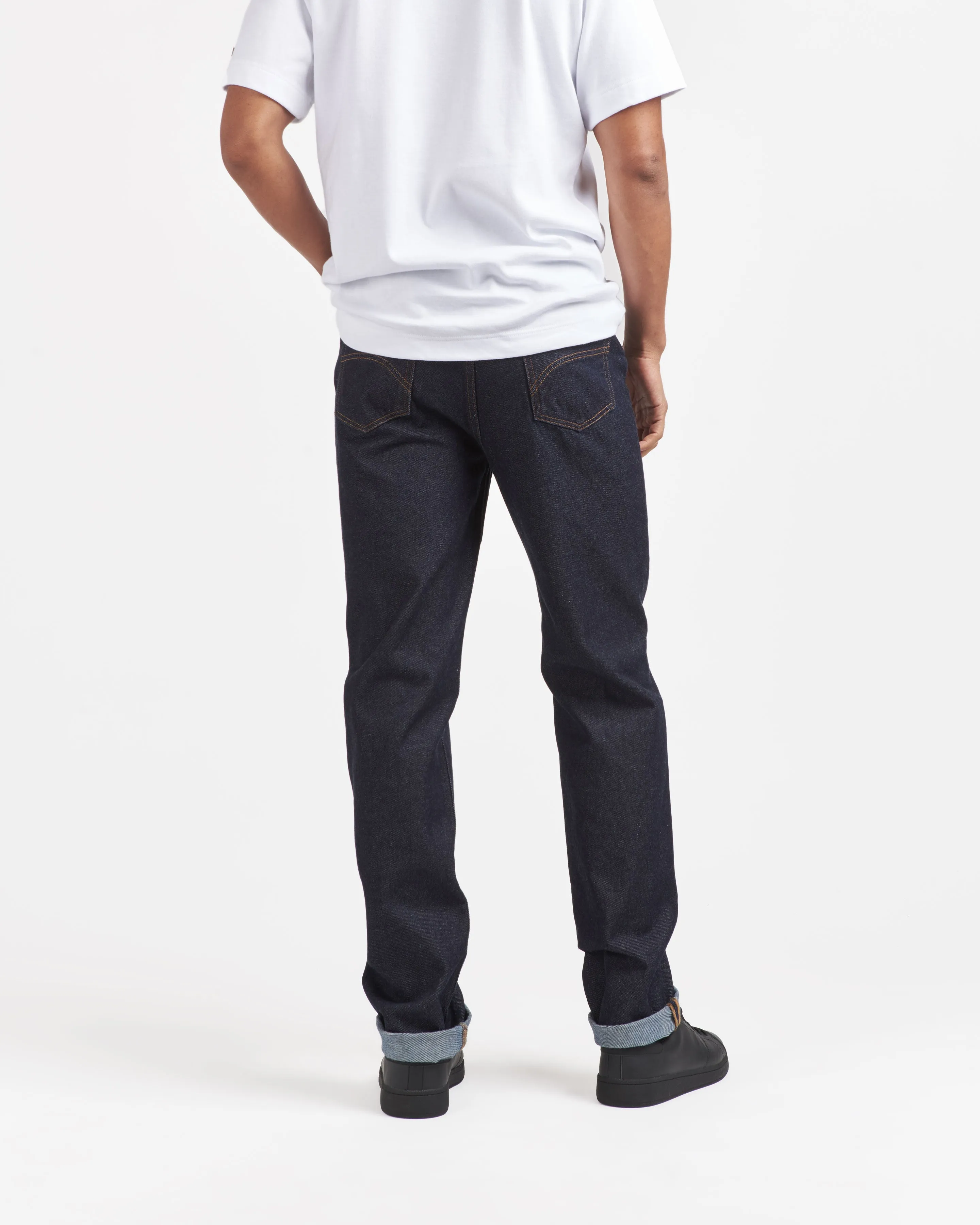 Jean homme droit taille haute Brut - Célestin