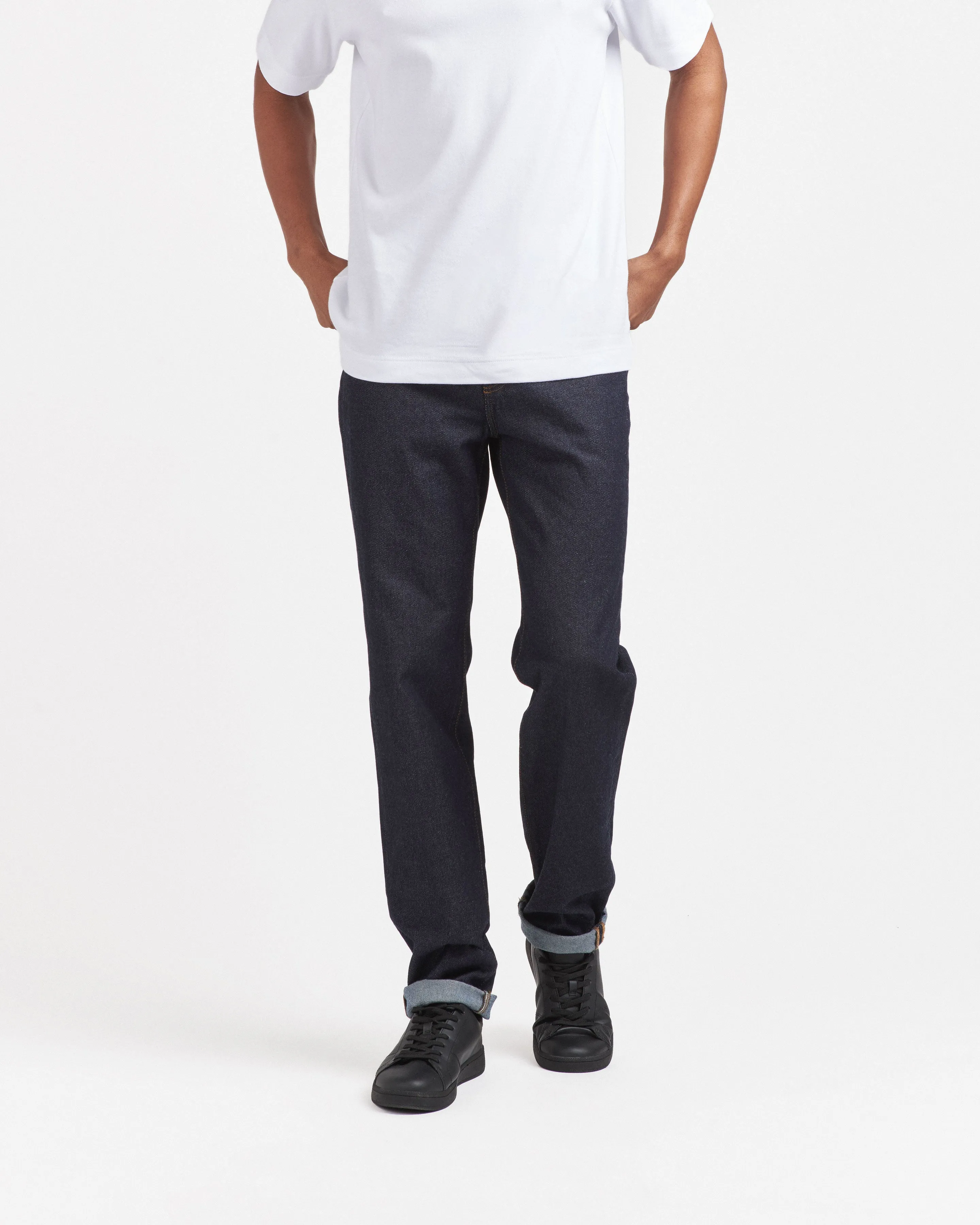 Jean homme droit taille haute Brut - Célestin