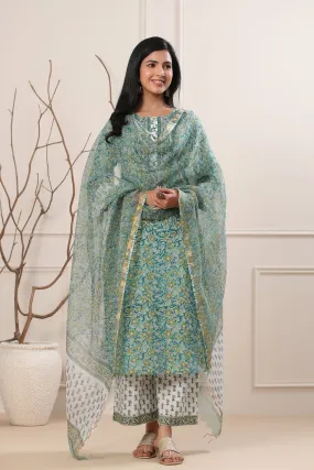 Maheen Afsara Kota Hand Block Printed Dupatta