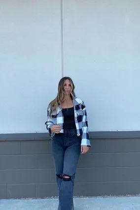 Milly Checkered Crop Jacket