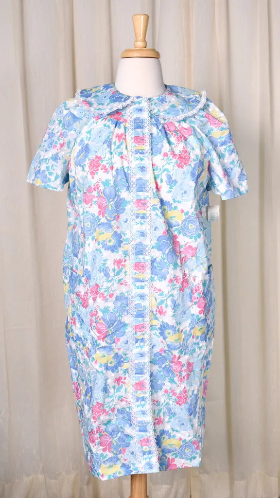NWT Vintage 1980s Floral House Coat