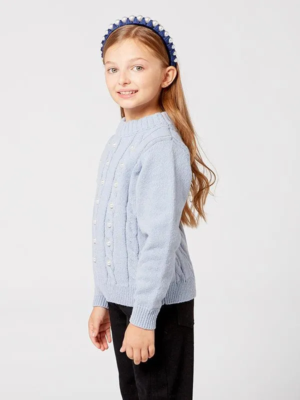 One Friday Blue Solid Sweater