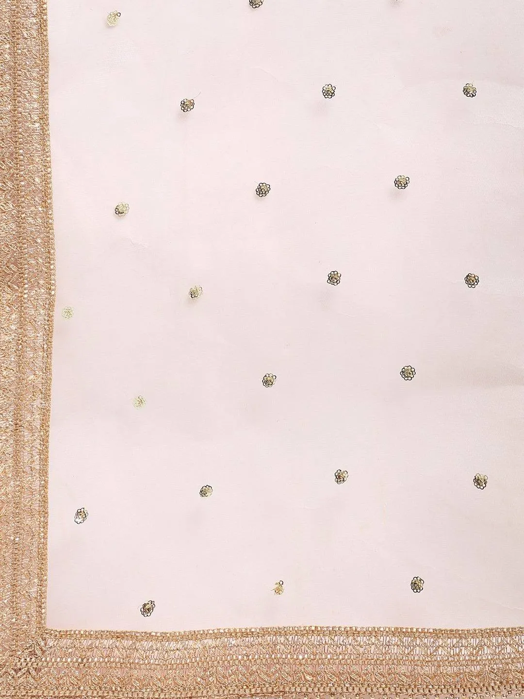 Peach Anarkali Suit Set with Dupatta