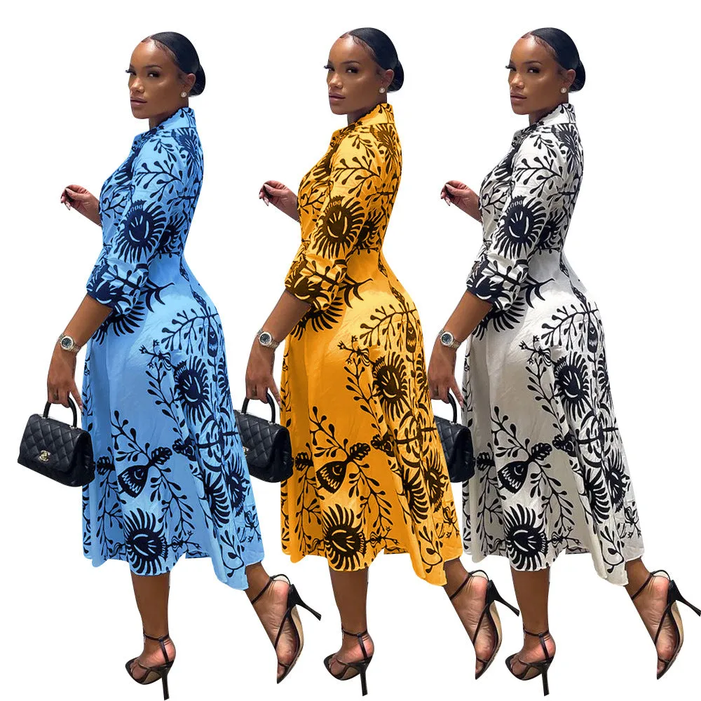 Pretty Printed Split Dress - Culture Heaven Special
