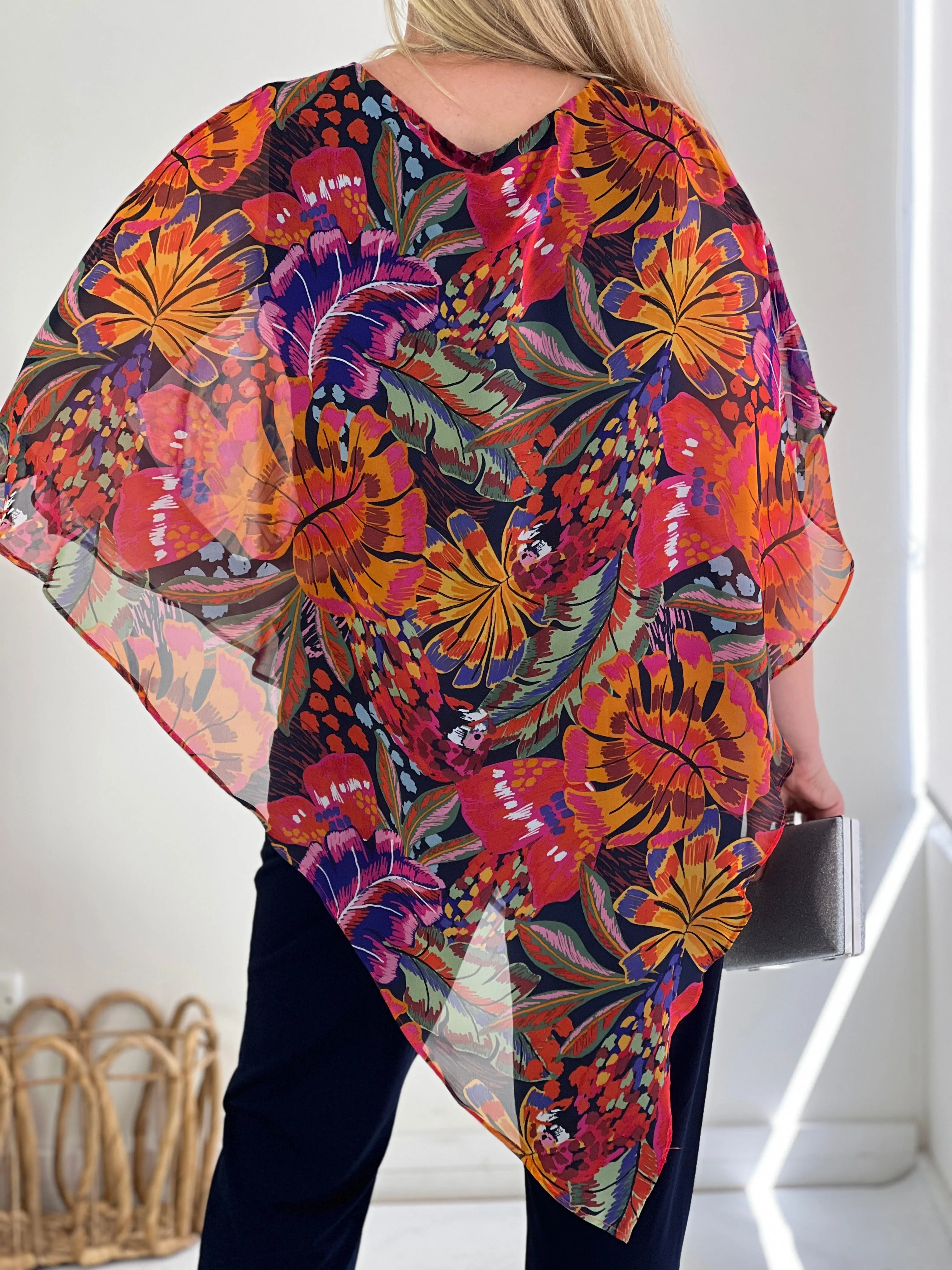 Quill Fire Floral Evening Top