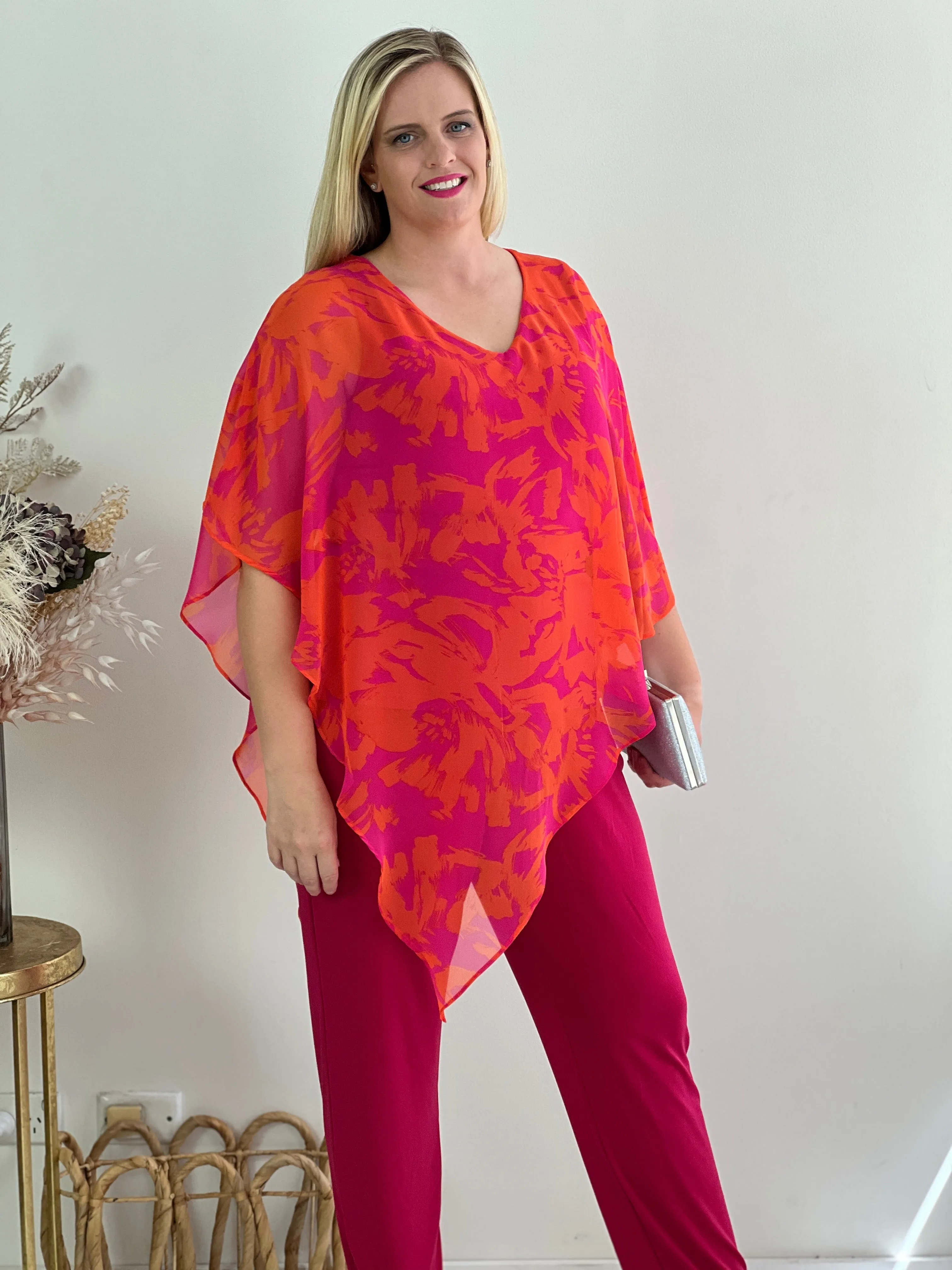 Quill Fuchsia Dream Evening Top