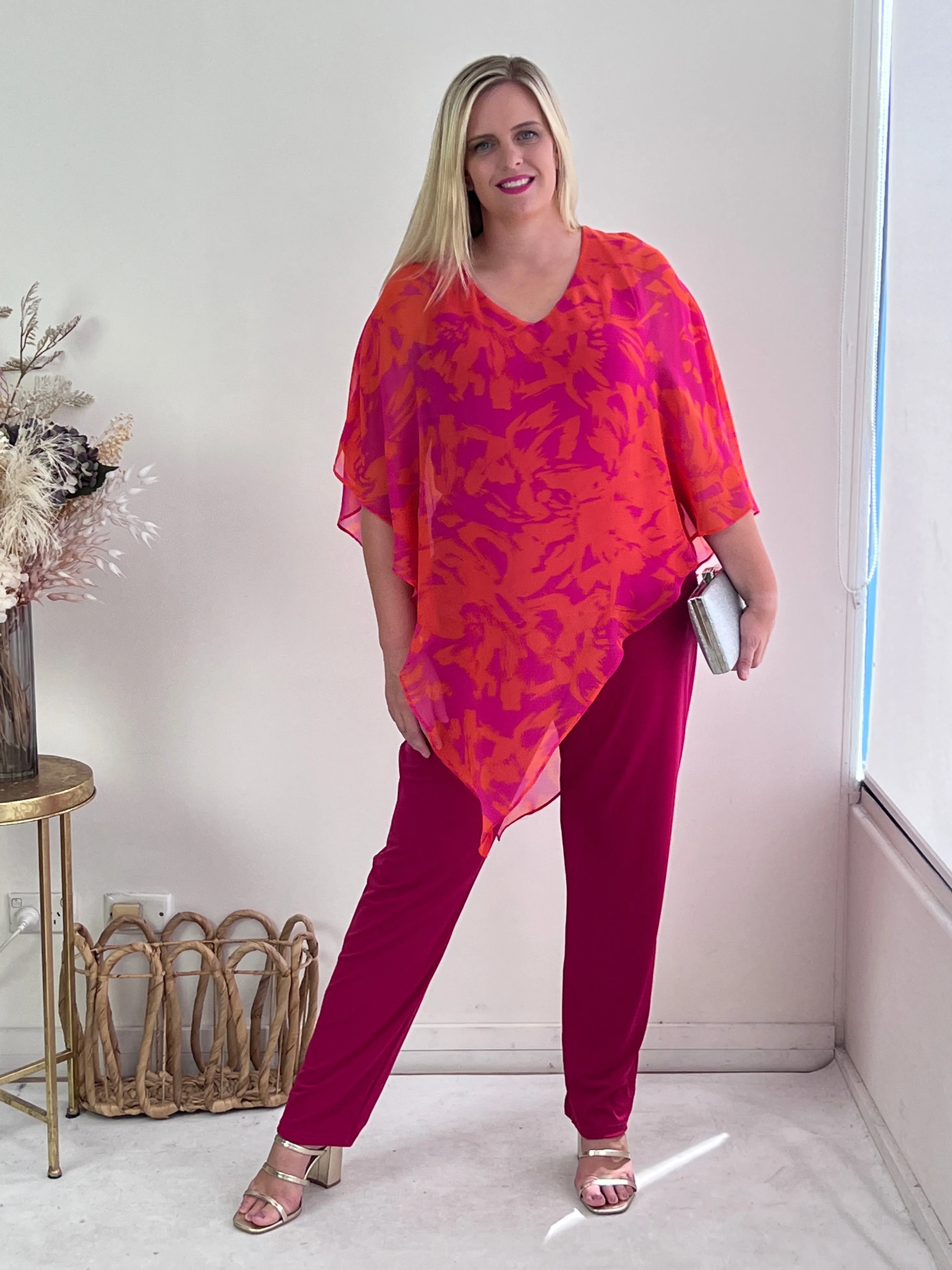 Quill Fuchsia Dream Evening Top