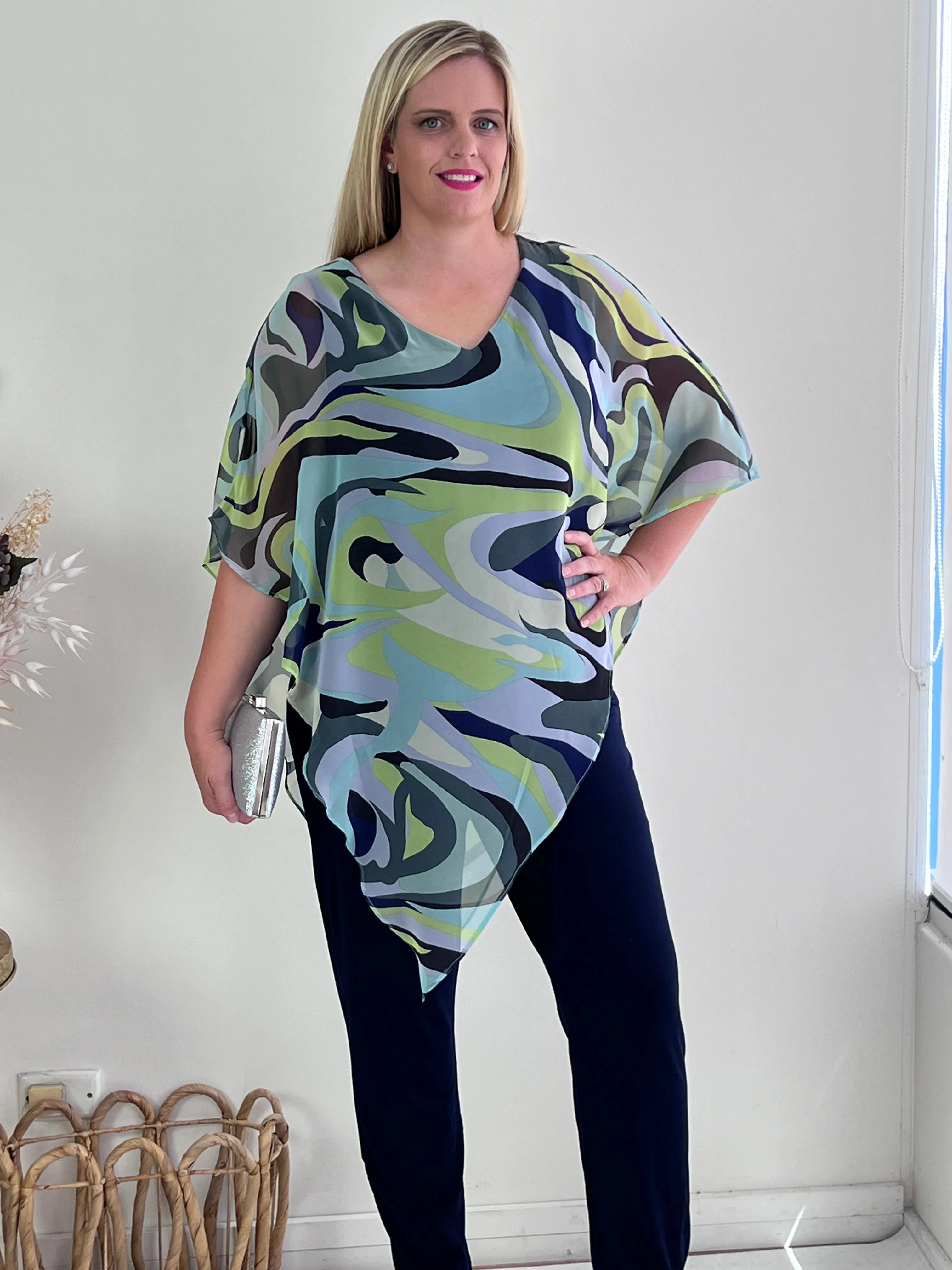 Quill Swirl Evening Top