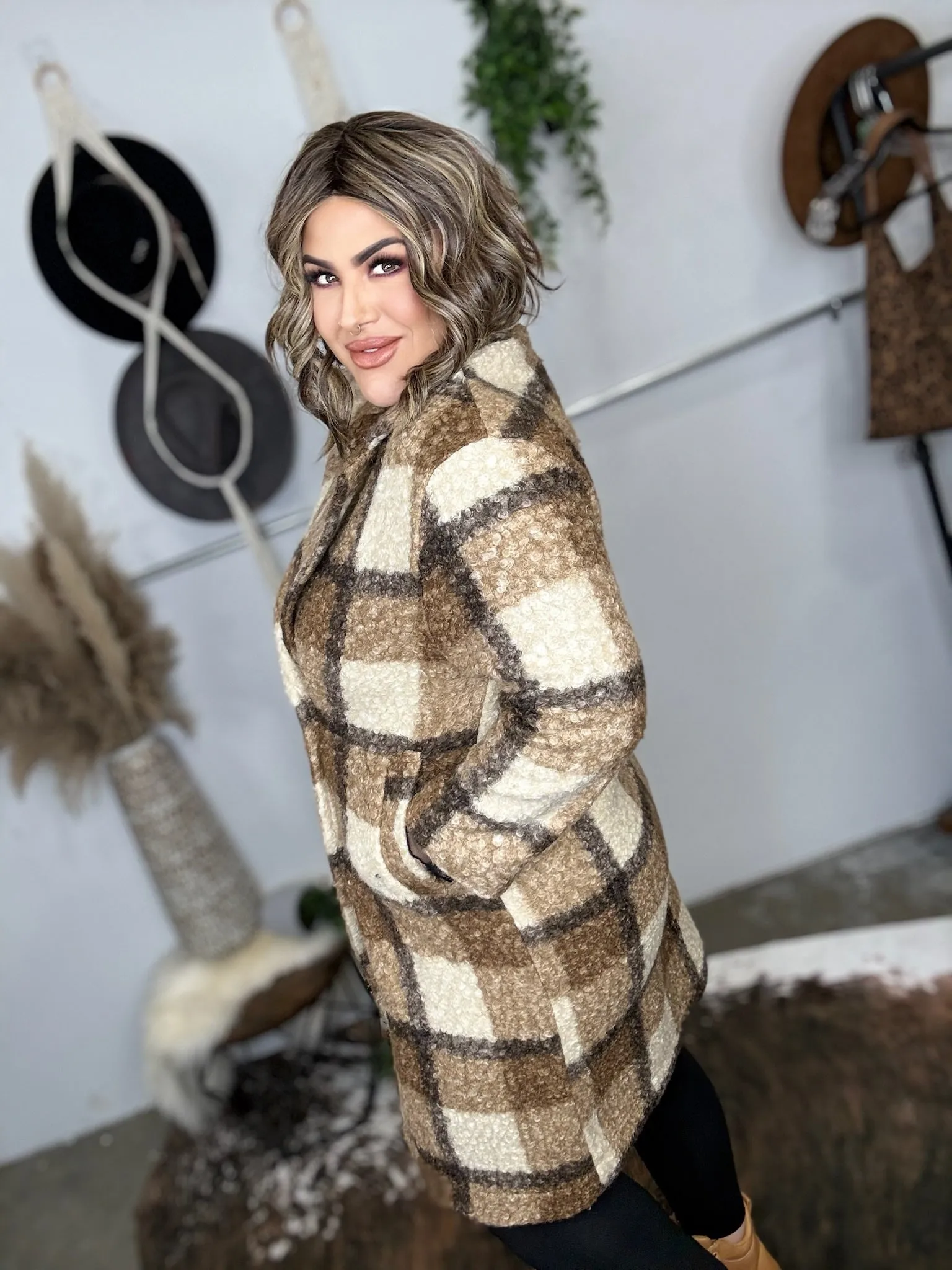 Renley Fuzzy Button-Down Coat