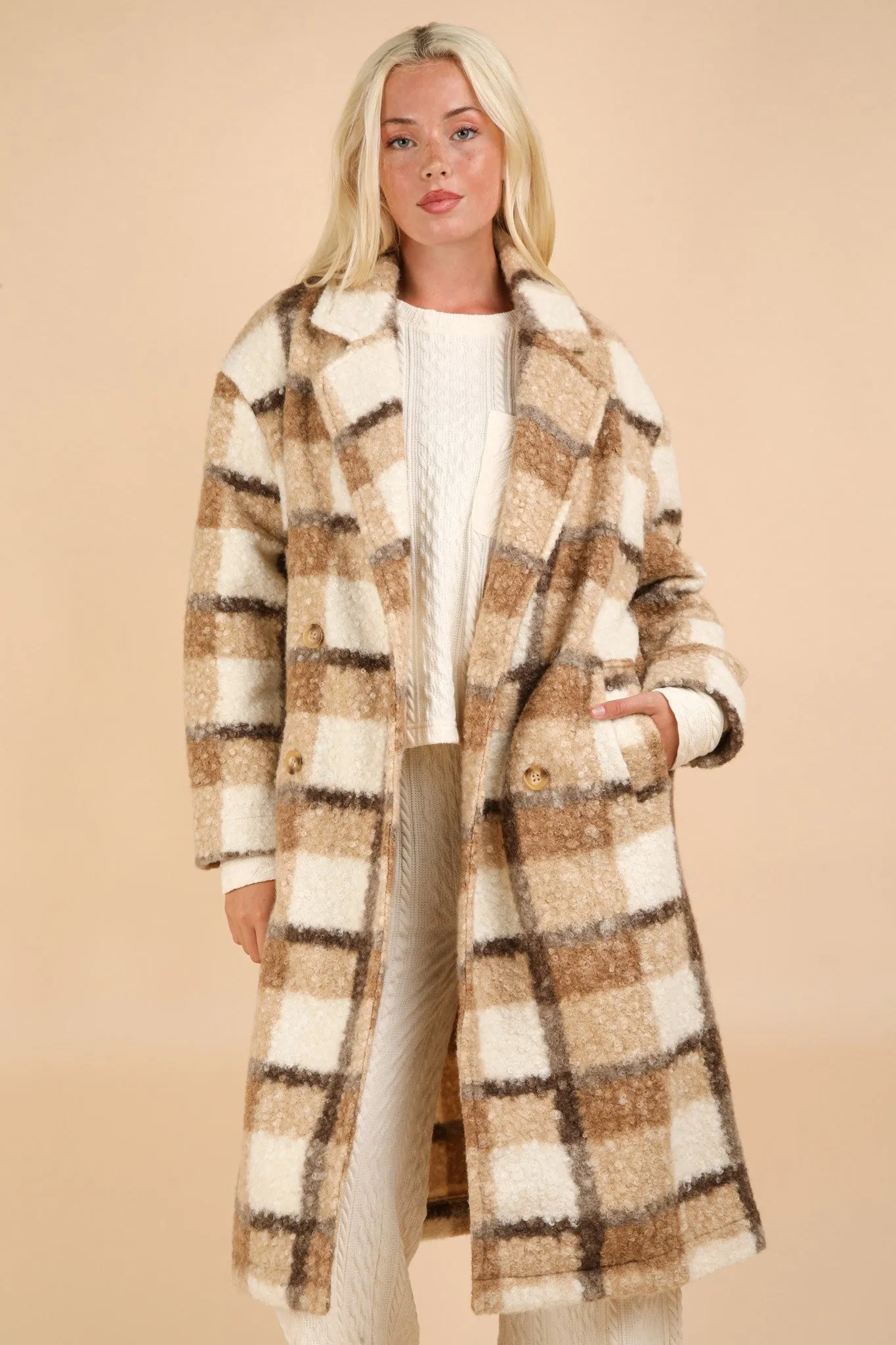 Renley Fuzzy Button-Down Coat