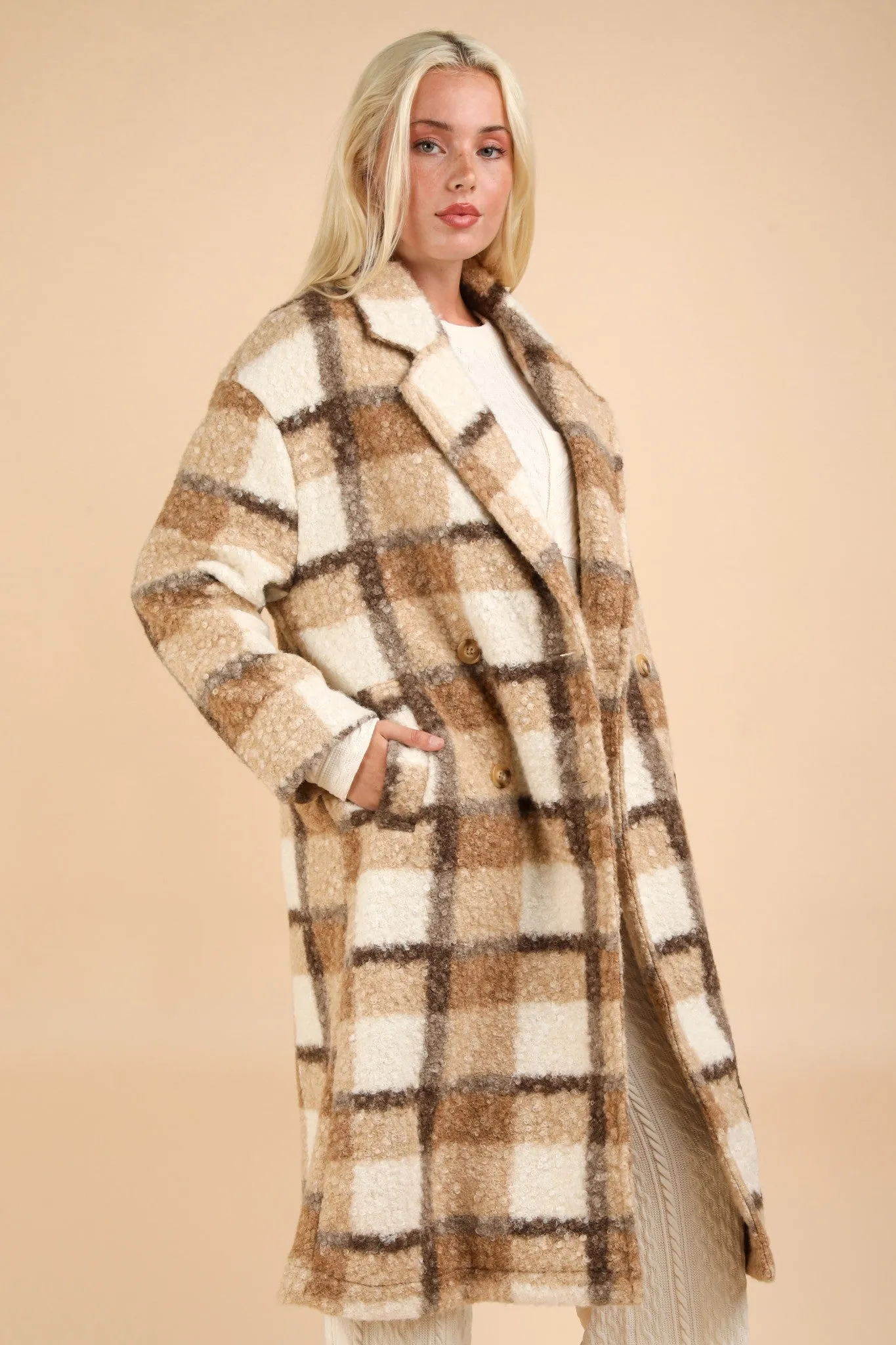 Renley Fuzzy Button-Down Coat