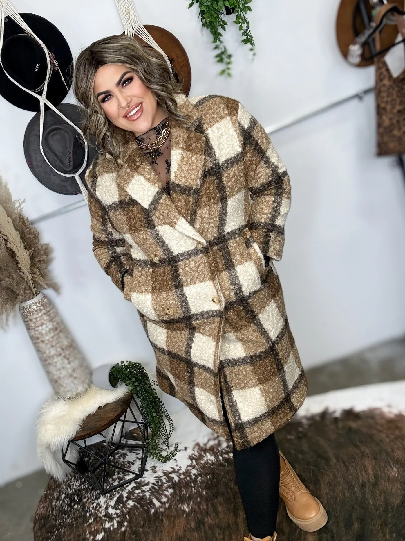 Renley Fuzzy Button-Down Coat