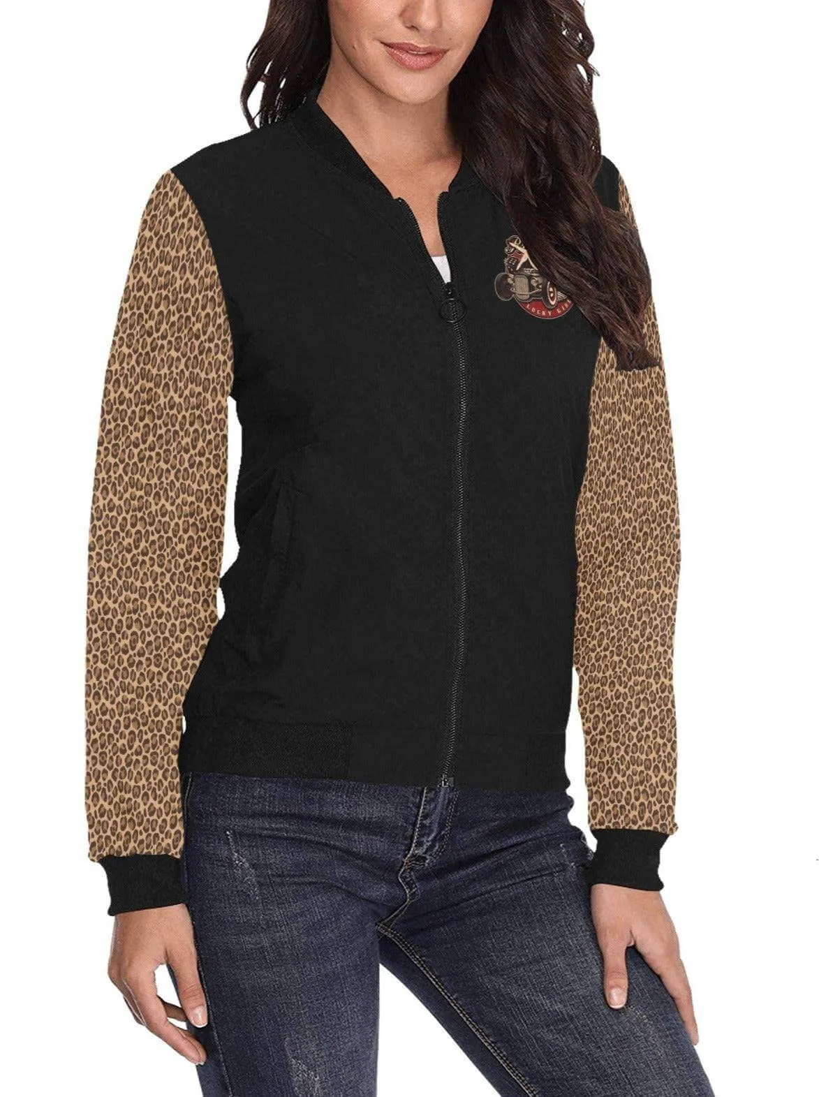 Rockabilly Lucky Girl Womens Bomber Jacket