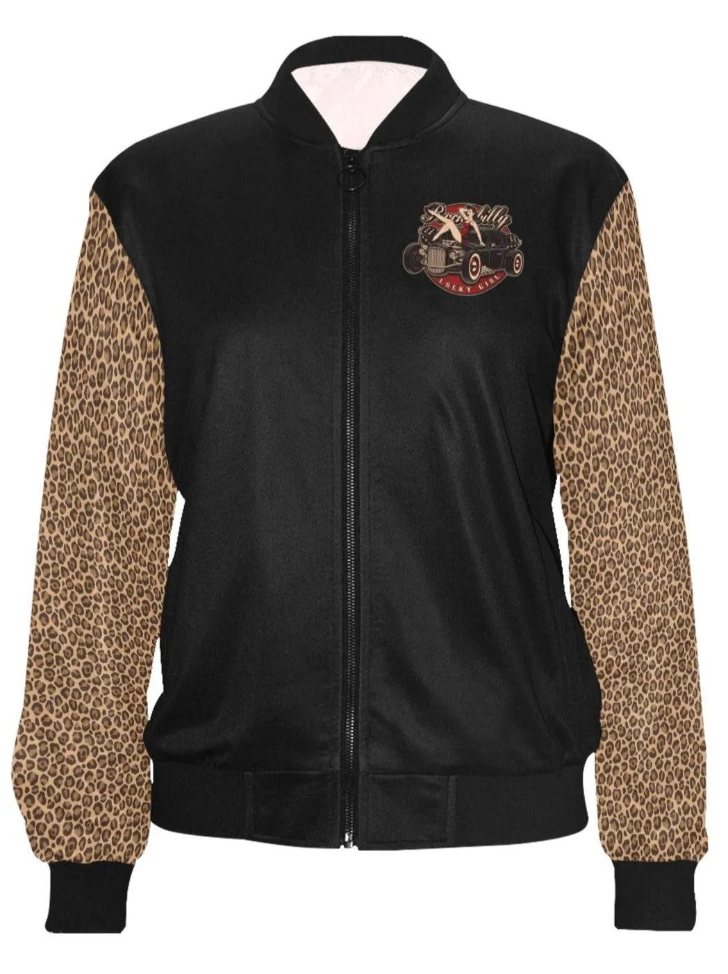 Rockabilly Lucky Girl Womens Bomber Jacket