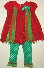 Sequin Chiffon Top & Dotted Leggings | Bonnie Baby Bonnie Jean