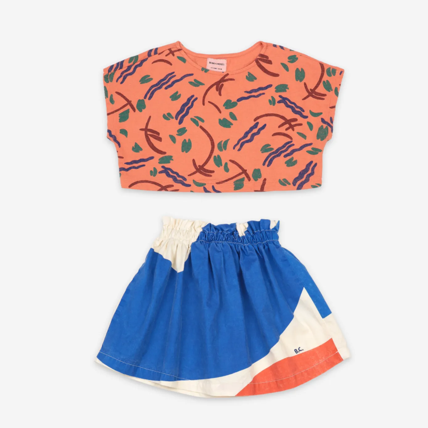 Strokes All Over Cropped Sweatshirt